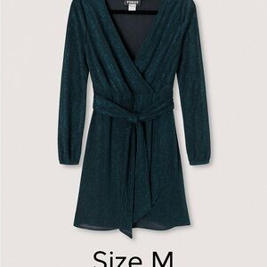 VENUS Deep Teal Long Sleeve Dress